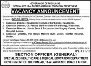 Latest medical jobs in Pakistan 2024